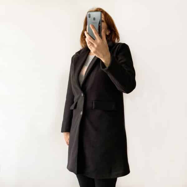 Palton negru femei