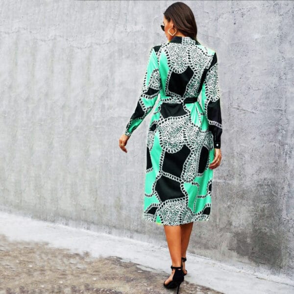 Rochie Asprin Fashion negru cu verde